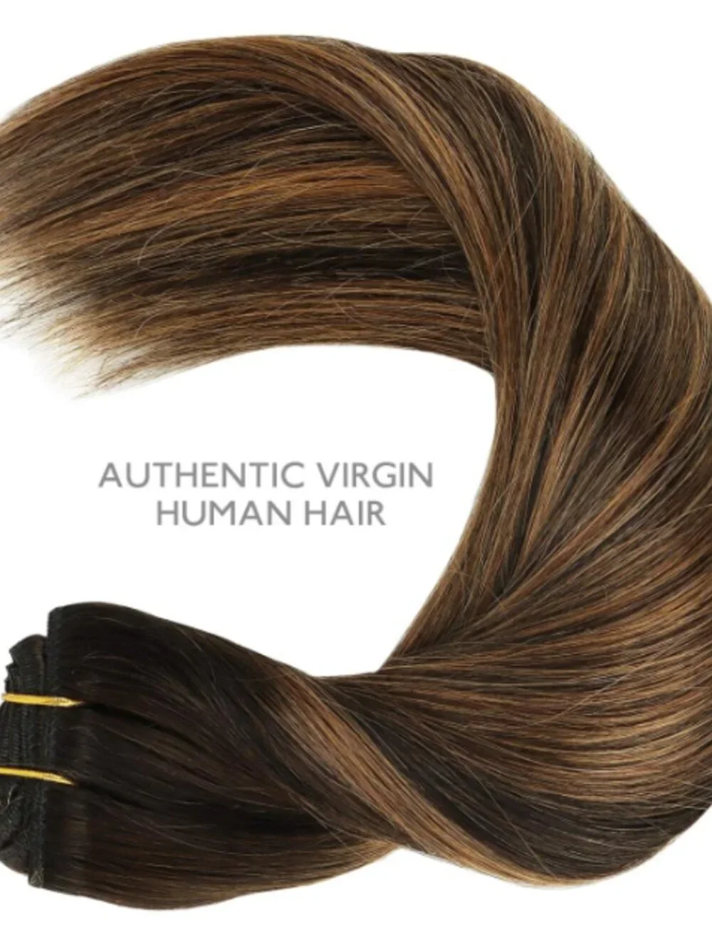 Clip-in Hair Extensions, 9pcs, 24 in. Balayage Natural Black to Chestnut Brown